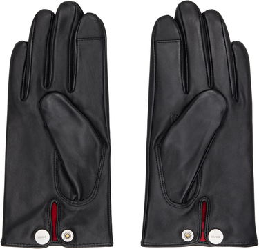 Rokavice BOSS Leather Gloves with Press Stud Črna | 50526909, 2