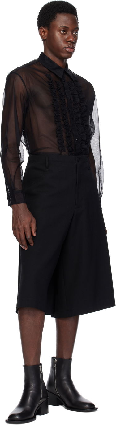 Srajce Simone Rocha Simone Rocha Sheer Ruffle Bib Shirt Črna | 5241 0069, 3