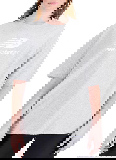 Majica New Balance Essentials Stacked Logo Siva | wt31519-ag, 0