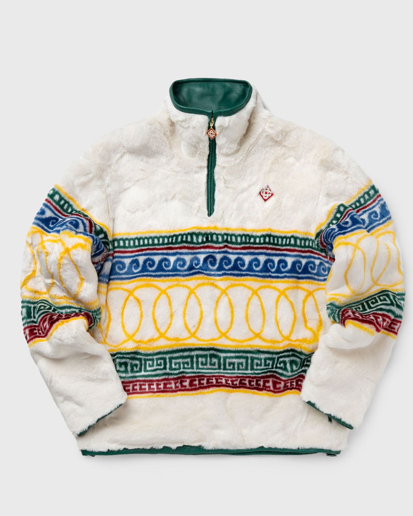 Jakna Casablanca JACQUARD FAUX FUR PULLOVER JACKET Rumena | MF24-OT-123-01