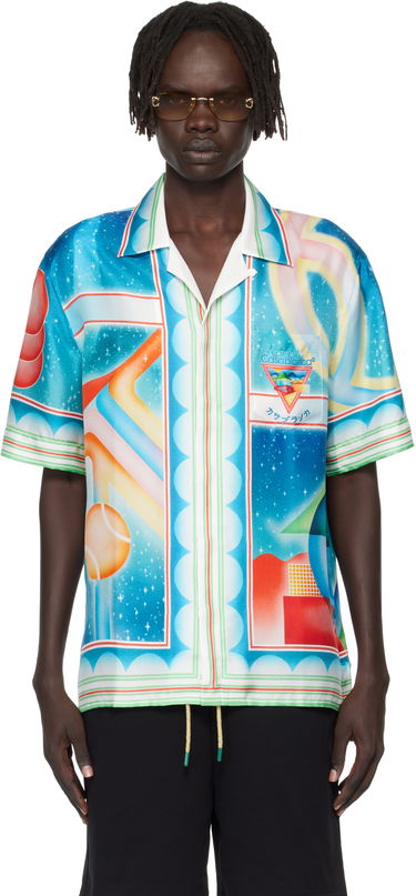 Srajce Casablanca Casablanca Galaxy Court Silk Shirt Večbarvna | MPF25-SH-003-01, 0