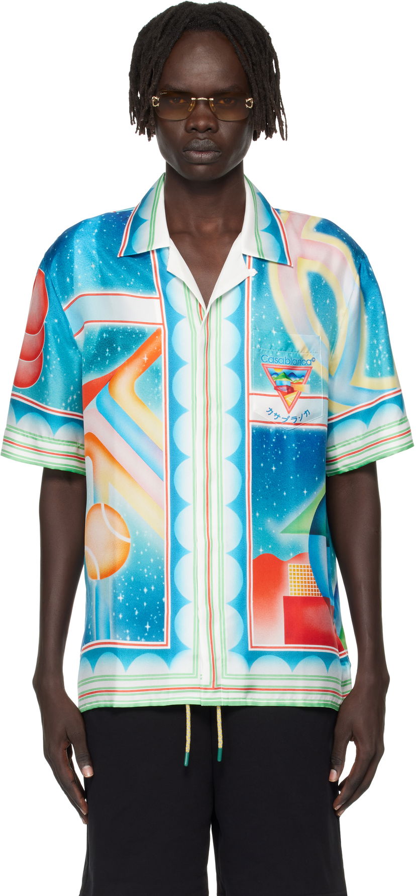 Srajce Casablanca Casablanca Galaxy Court Silk Shirt Večbarvna | MPF25-SH-003-01