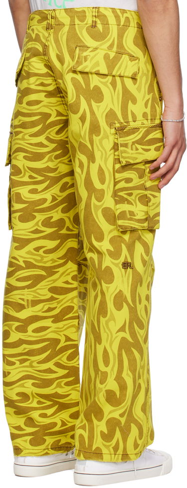Cargo hlače ERL ERL Cargo Pants with Print Rumena | ERL08P007, 2