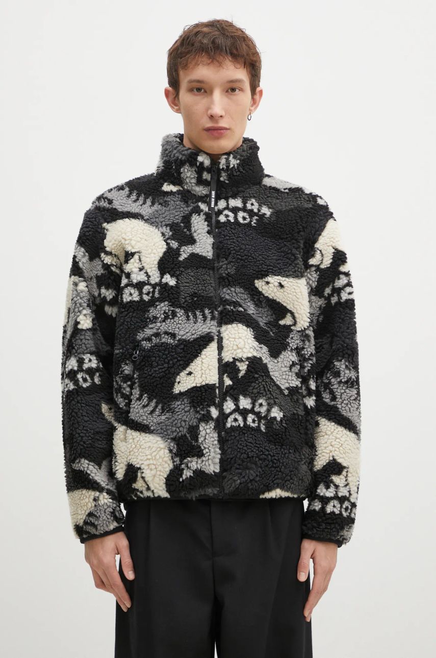 Pulover Human Made Animal Print Fleece Jacket Črna | HM28JK038, 0