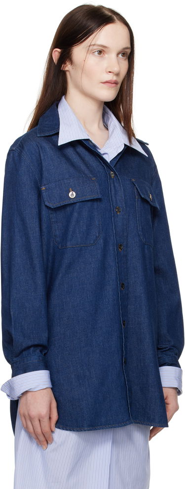 Srajce A.P.C. A.P.C. Anastasia Barbieri Edition Mare Denim Shirt Modra | COGYF-F12615, 1