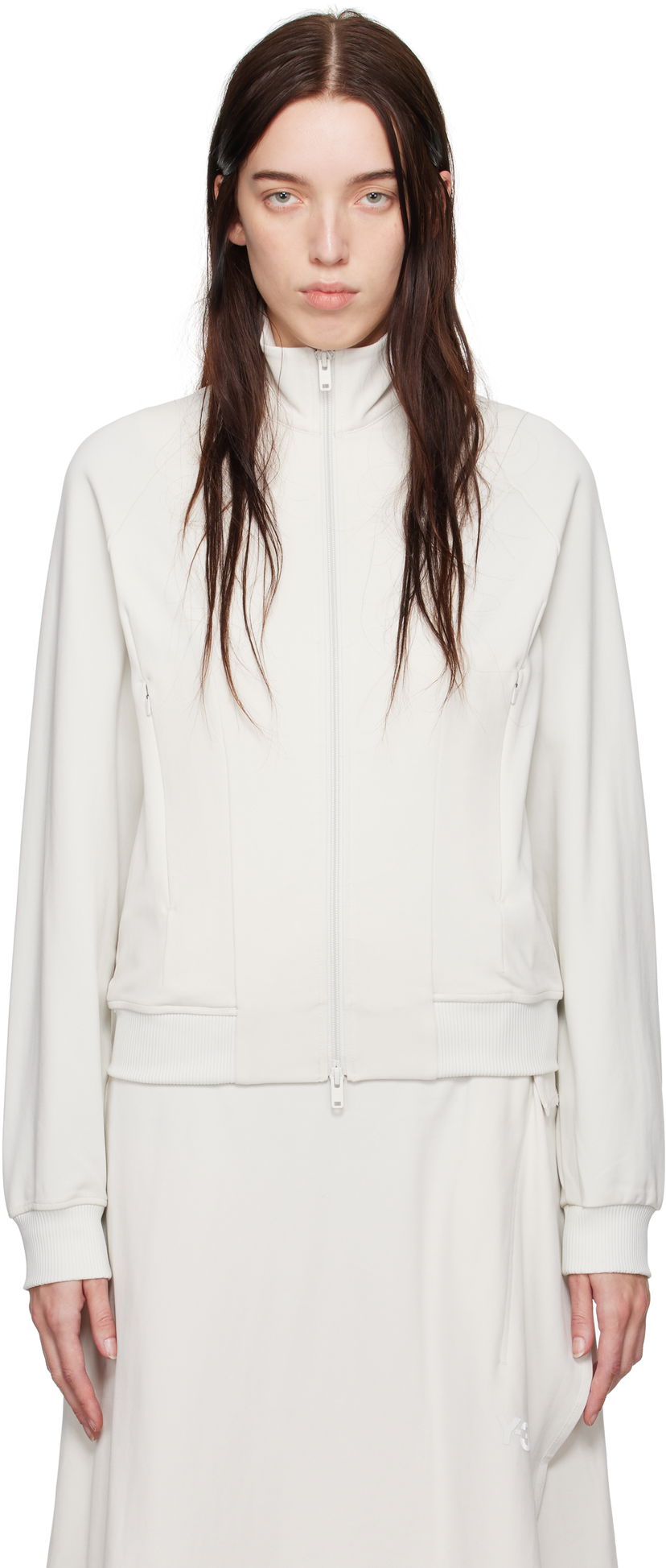 Pulover Y-3 Track Jacket Bela | JE3442