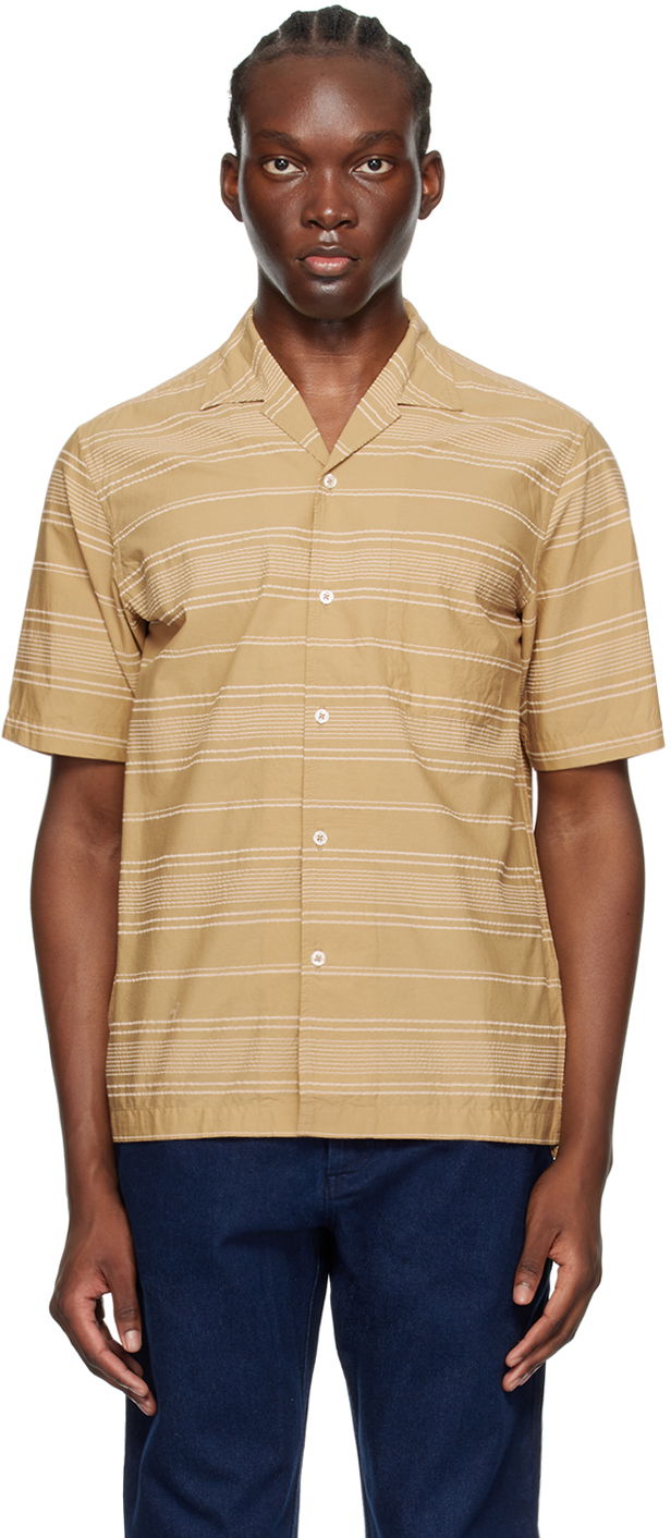 Srajce Universal Works Universal Works Minari Striped Shirt Bež | P3064