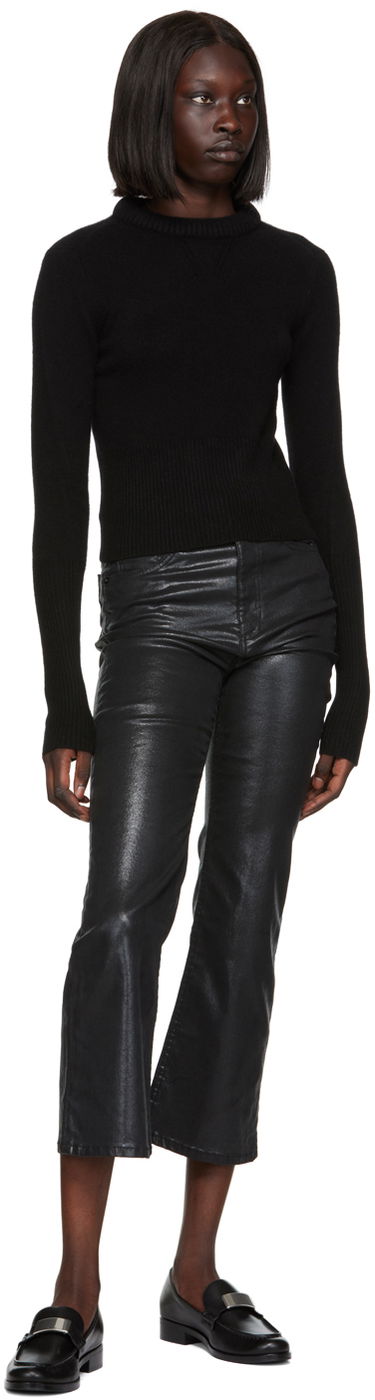 Kavbojke rag & bone Women's Casey Bootcut Coated Jeans Črna | WDD22F2917SGBL, 3