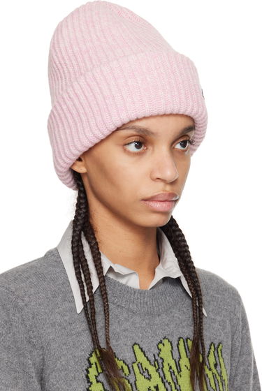 Beanie GANNI Structured Rib Beanie Črna | 5714667416047, 2