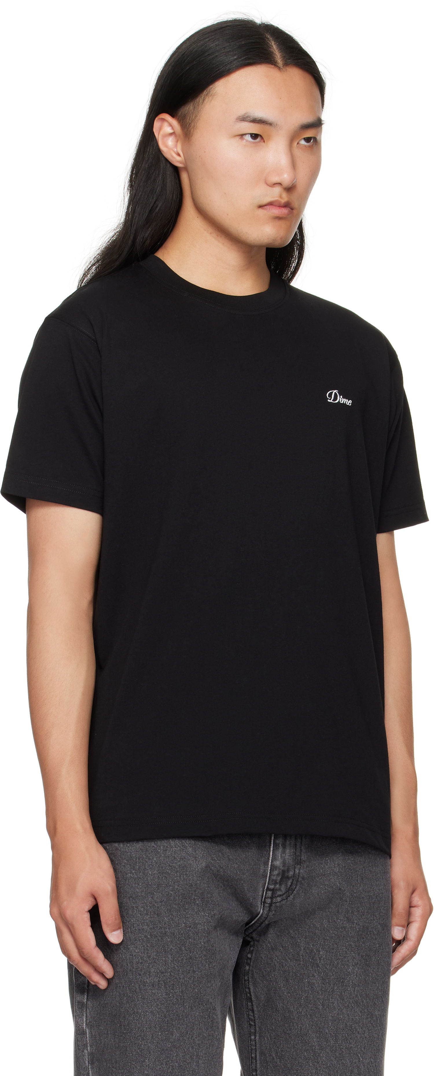 Majica Dime Dime Cursive Logo T-Shirt Črna | DIMEFA2544BLK, 1