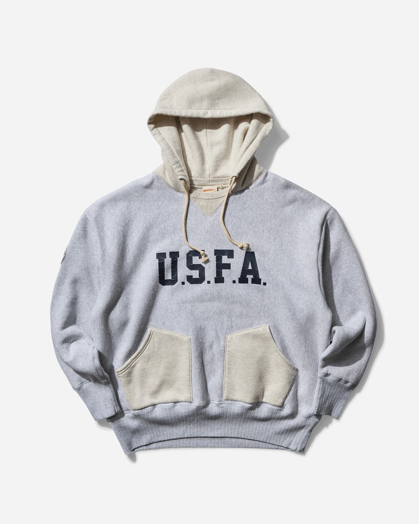 Pulover Champion Hoodie Oatmeal / Heather Grey Siva | 220655 EM004