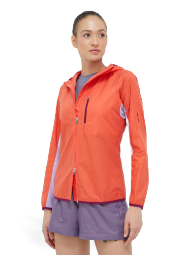 Vetrovka Icebreaker Shell+ Hooded Jacket Oranžna | IB0A56OC8241