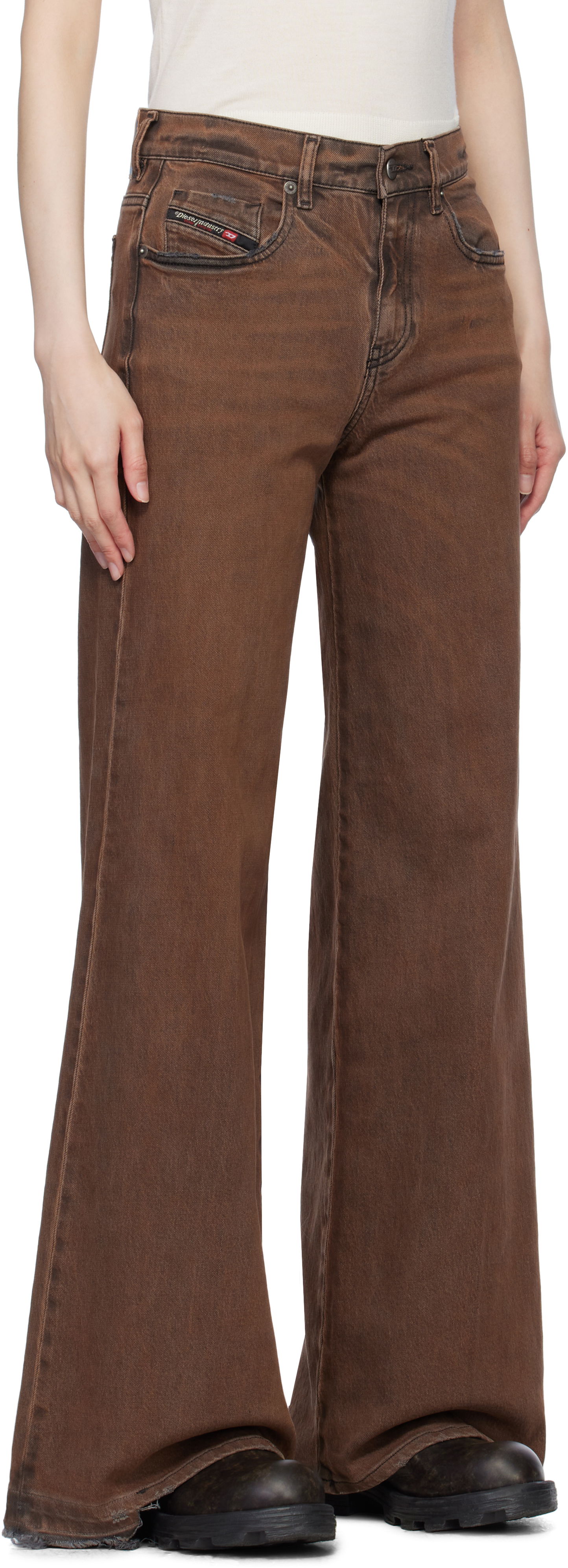 Kavbojke Diesel Diesel 1978 D-Akemi Flare Jeans Rjava | A03624 09L24, 1