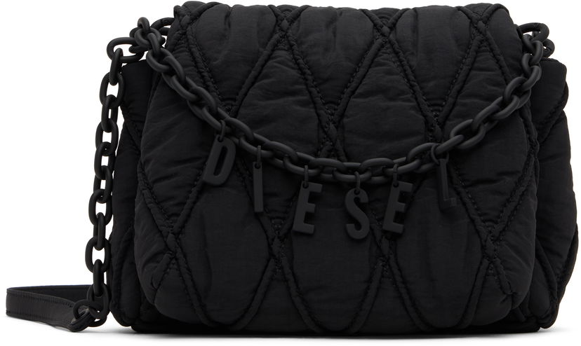 Torba za čez ramo Diesel Diesel Charm-D Quilted Shoulder Bag Črna | X10267 P8048