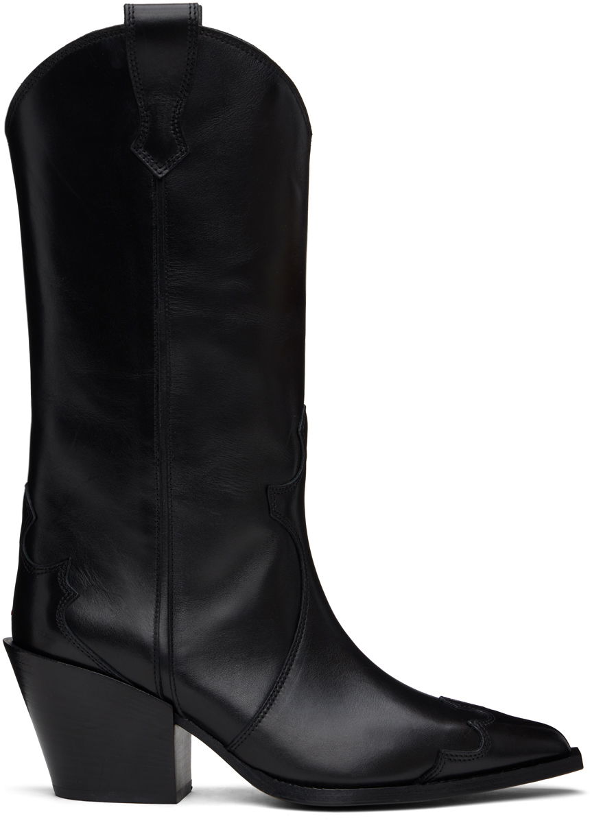 Oblačila Aeyde Aeyde Ariel Western Boots Črna | A11-AB-TBUP75CH-222-800-001, 0