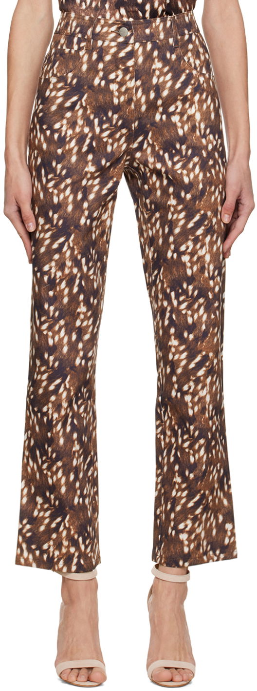 Hlače Miaou Miaou Junior Printed Trousers Rjava | 1010SCBMB