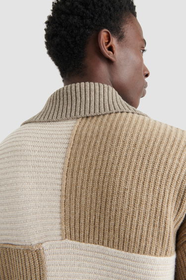 Pleteni pulover AXEL ARIGATO Franco Patchwork Sweater Rjava | A2141002, 6