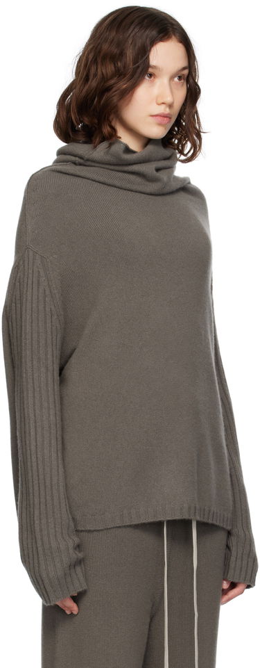 Pleteni pulover Rick Owens Rick Owens Concordians Rasato Cashmere Knit Turtleneck Siva | RP02E4674 KLWS, 1