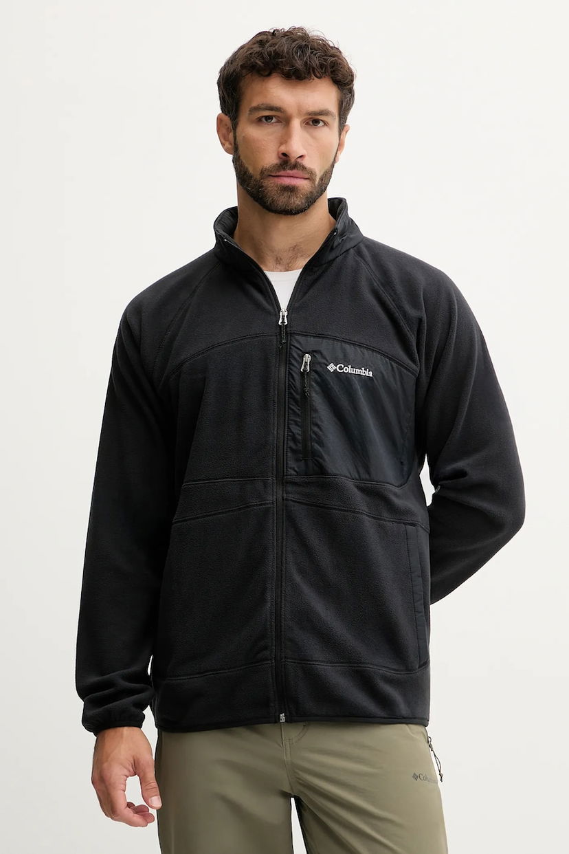 Jakna Columbia Fast Trek Full-Zip Fleece Jacket with Chest Pocket Črna | 2135691