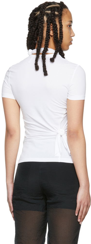 Majica brez rokavov Helmut Lang Helmut Lang Twisted Jersey T-Shirt Bela | M02HW507, 2
