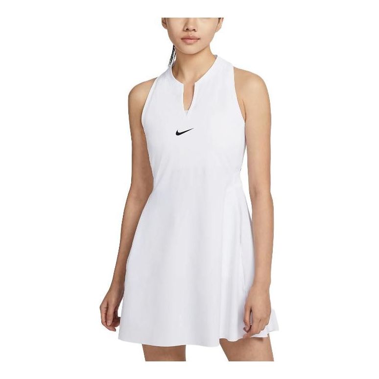 Obleke Nike Dri-FIT Advantage Tennis Dress Bela | DX1428-100, 0