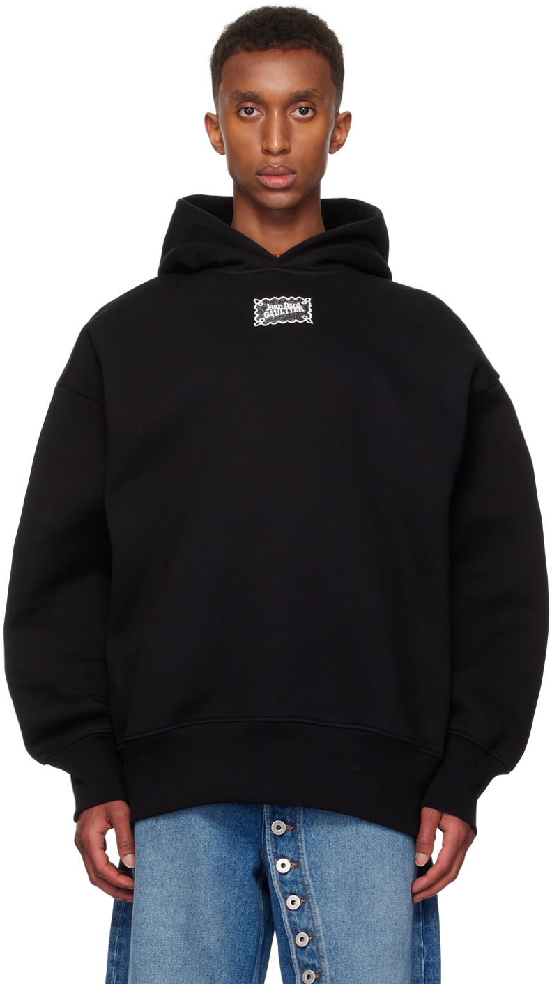Pulover Jean Paul Gaultier Jean Paul Gaultier Lace Label Hoodie Črna | 24/31-F-SW044I-J057-0001