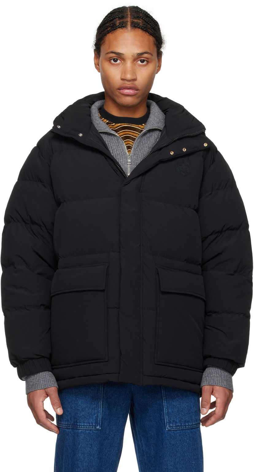 Puhovka MAISON KITSUNÉ Hooded Down Puffer Coat Črna | NM02209WQ4031