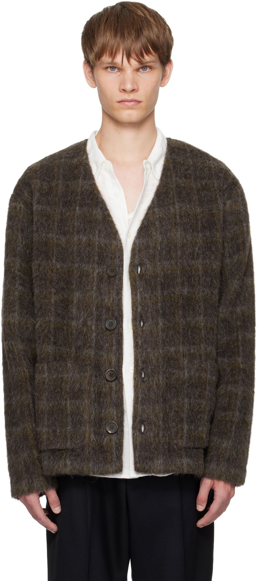 Pleteni pulover OUR LEGACY OUR LEGACY Wool Cardigan Rjava | M4256CD