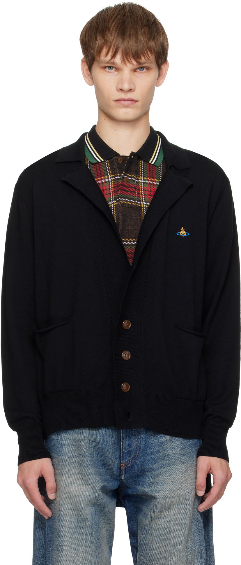 Pleteni pulover Vivienne Westwood Vivienne Westwood Samuel Cardigan Črna | 2701002M-Y001V-