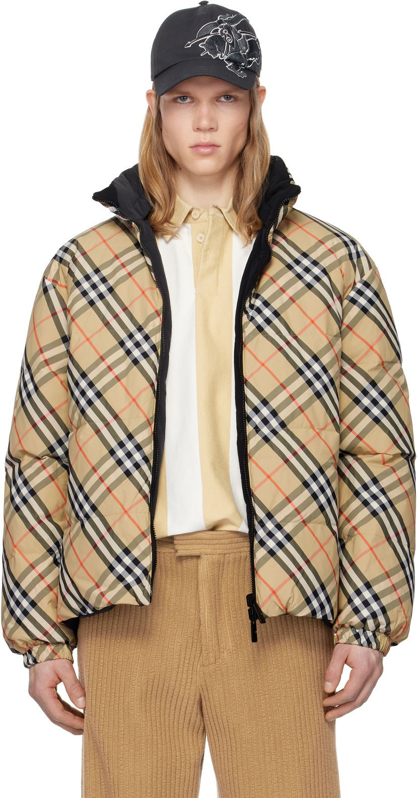 Puhovka Burberry Burberry Reversible Check Down Puffer Jacket Bež | 8103931