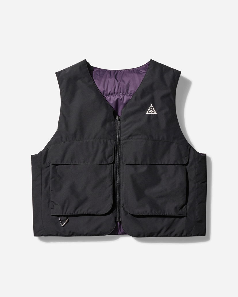 Telovnik Nike ACG ACG Skull Peak PrimaLoft Reversible Vest Black / Dark Raisin Črna | FV8694-010