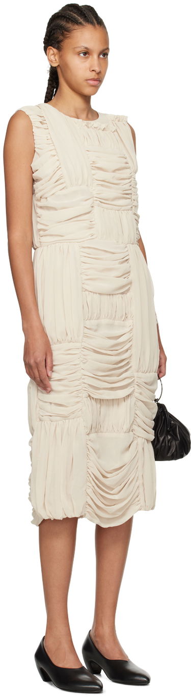 Obleke Comme des Garçons Comme des Garçons Ruched Midi Dress Črna | RM-O012-051, 4