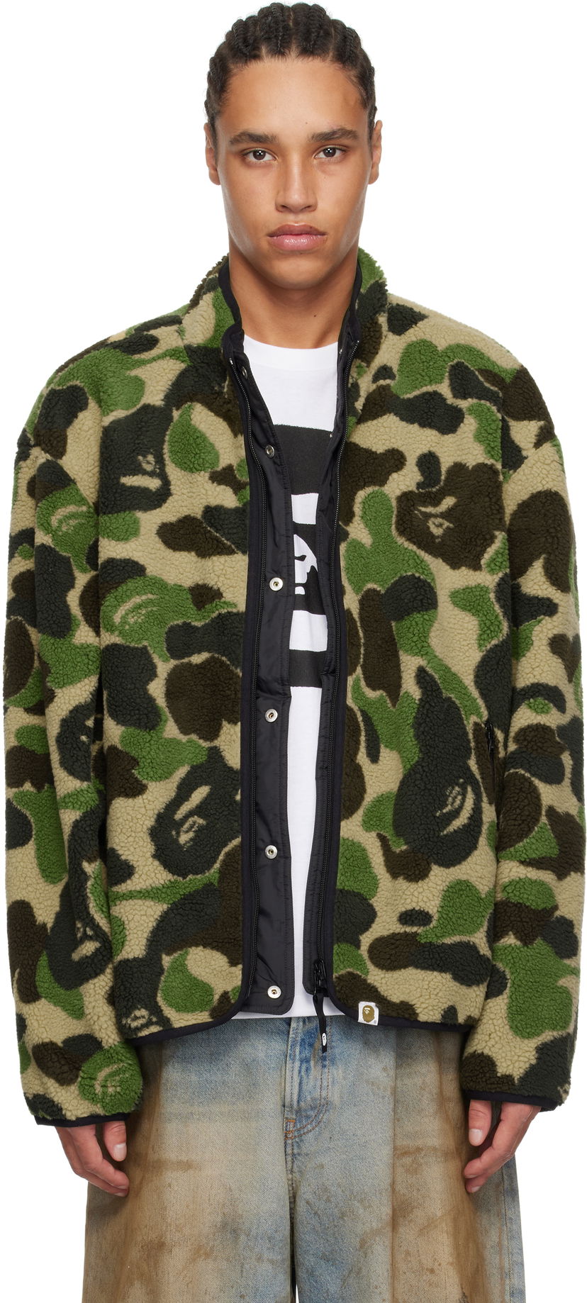 Jakna BAPE A Bathing Ape ABC Camo Boa Ripstop Reversible Jacket Zelena | 001LJK801010M