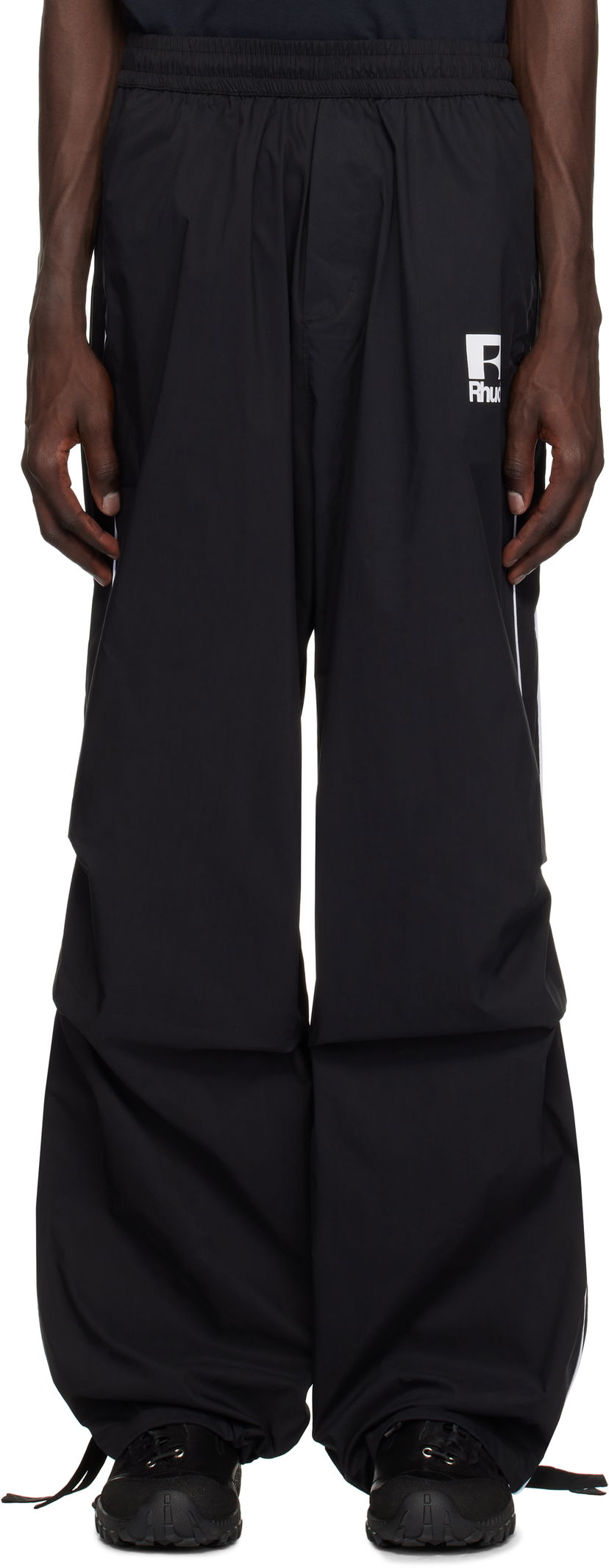 Trenirka Rhude Rhude Piping Parachute Track Pants Črna | RHPS25PA02005