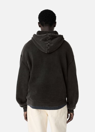 Pulover AXEL ARIGATO Washed Effect Hoodie with Patch Črna | A2993001, 3