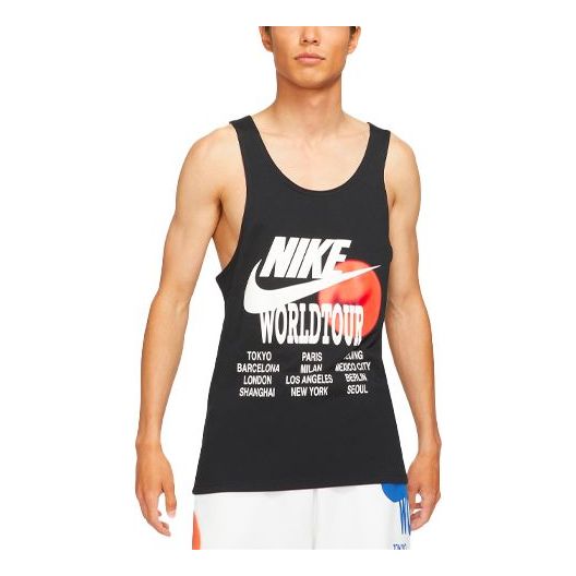Majica brez rokavov Nike Sportswear World Tour Tank Top Črna | DA0936-010