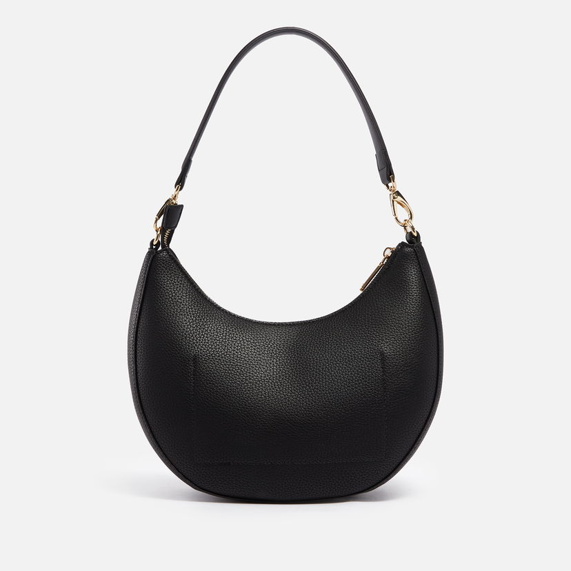 Torba za čez ramo Valentino Alexia Faux Leather Hobo Bag Črna | VBS5A808001