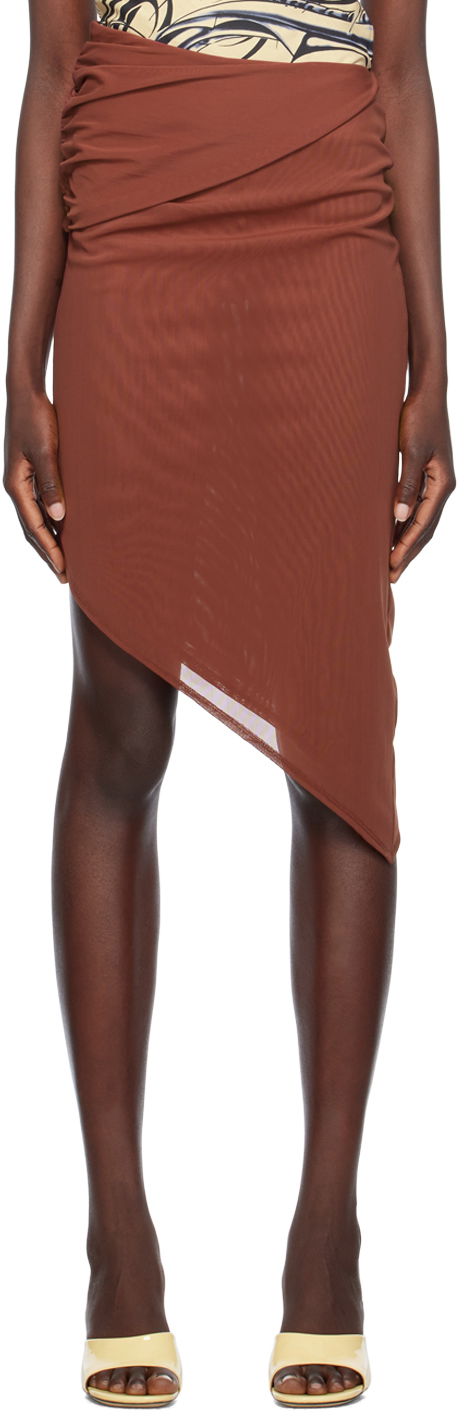 Krila Miaou Miaou Mona Asymmetrical Skirt Rjava | 4040PM3SAB