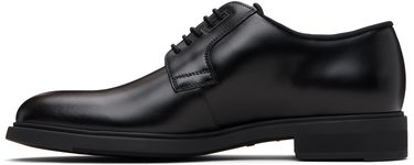 Nega čevljev BOSS Leather Derby Shoes with Piped Trims Črna | 50499719, 3