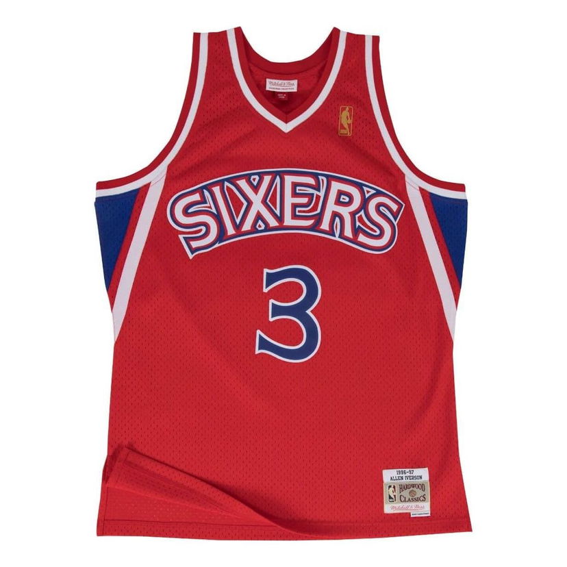 Dres Mitchell & Ness Philadelphia 76ers 'Allen Iverson' Swingman Jersey Rdeča | AJY4CP19161-P76SCAR96AIV