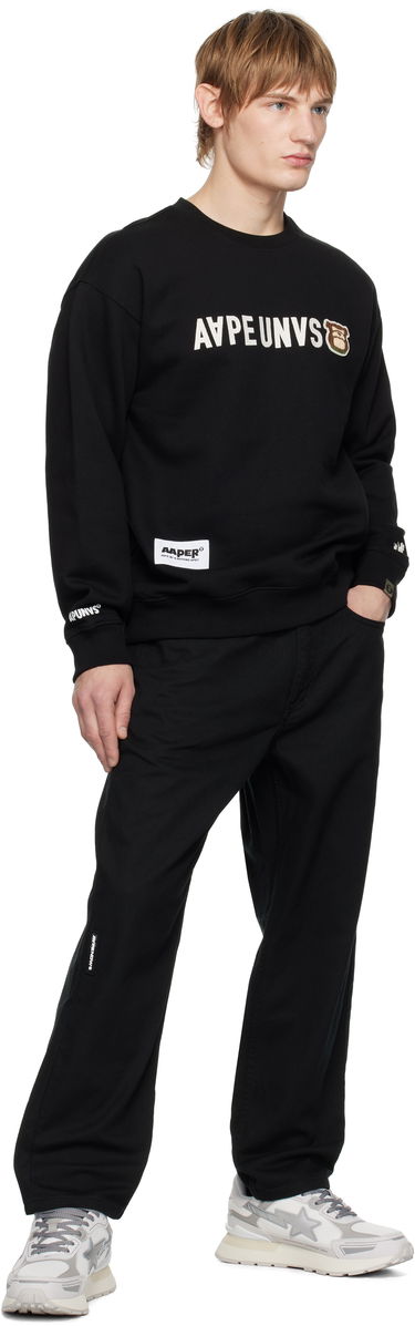 Pulover AAPE by A Bathing Ape AAPE by A Bathing Ape 'AAPER' Crewneck Sweatshirt Črna | AAPSWMB379XXNBKX, 3