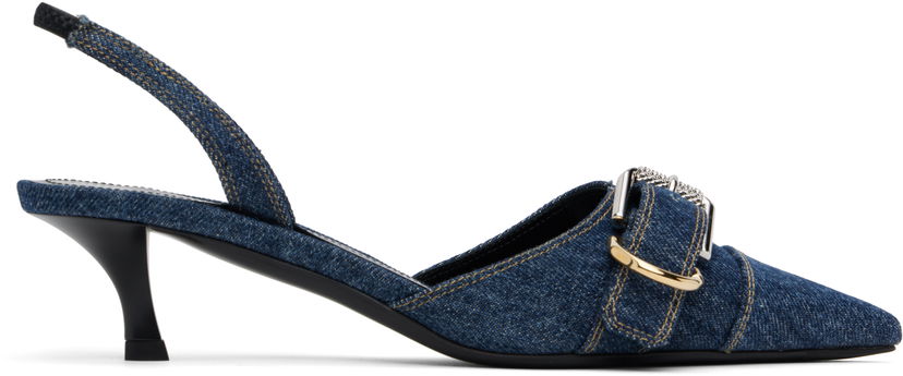 Superge in čevlji Givenchy Givenchy Voyou Slingback Heels Modra | BE308XE259401