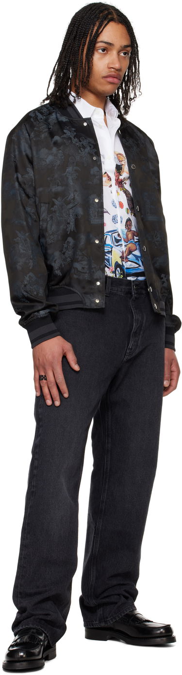 Bomber jakna Off-White Off-White Fresco Souvenir Varsity Bomber Jacket Črna | OMEH05AS25FAB0020210, 3