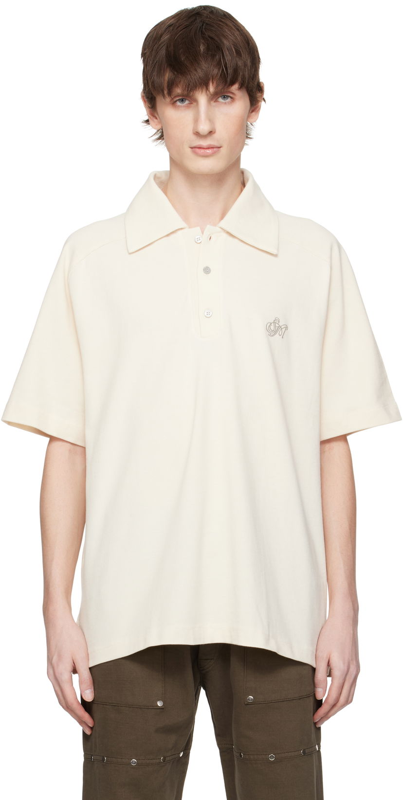 Polo majica Serapis Serapis Sailor Short Sleeve Polo Bela | SS25_PT_3S