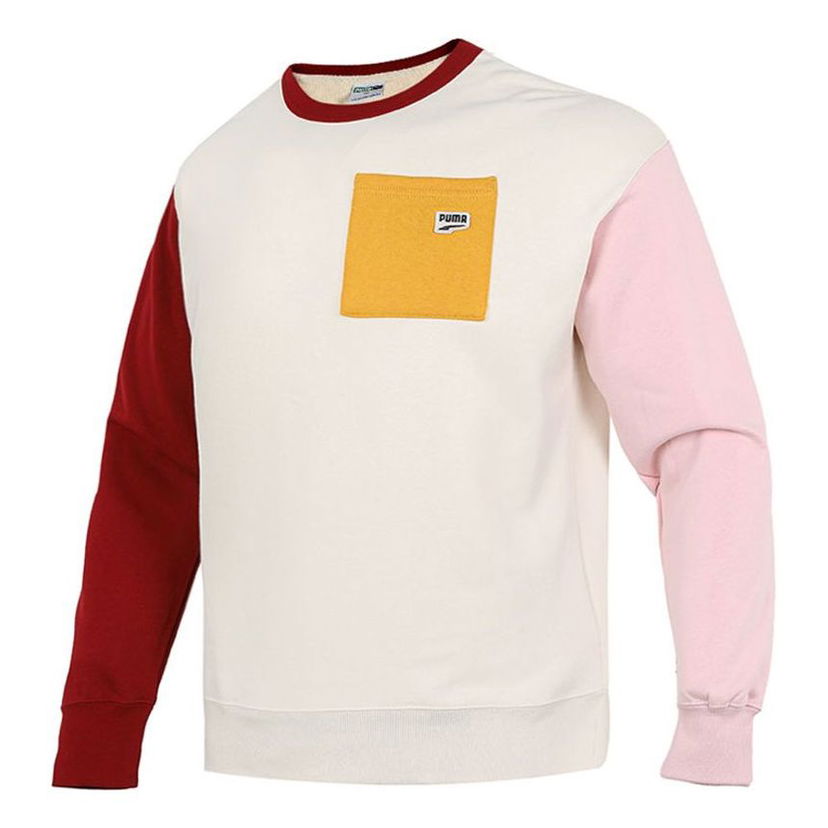 Pleteni pulover Puma Puma Colorblock Pocket Crewneck Sweatshirt Večbarvna | 533036-73