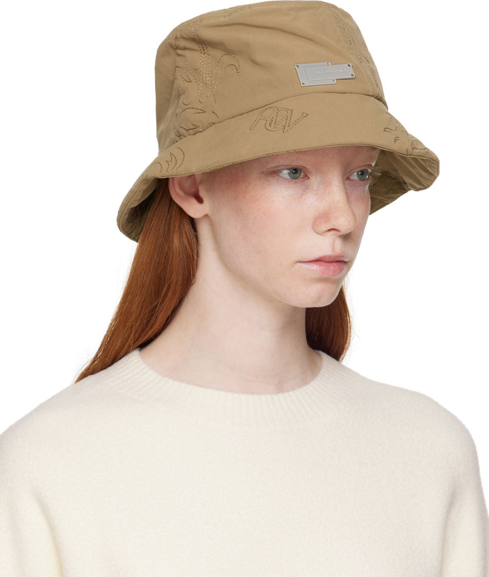 Klobuk Feng Chen Wang Feng Chen Wang Quilted Bucket Hat Bež | FUF14AC15K, 1