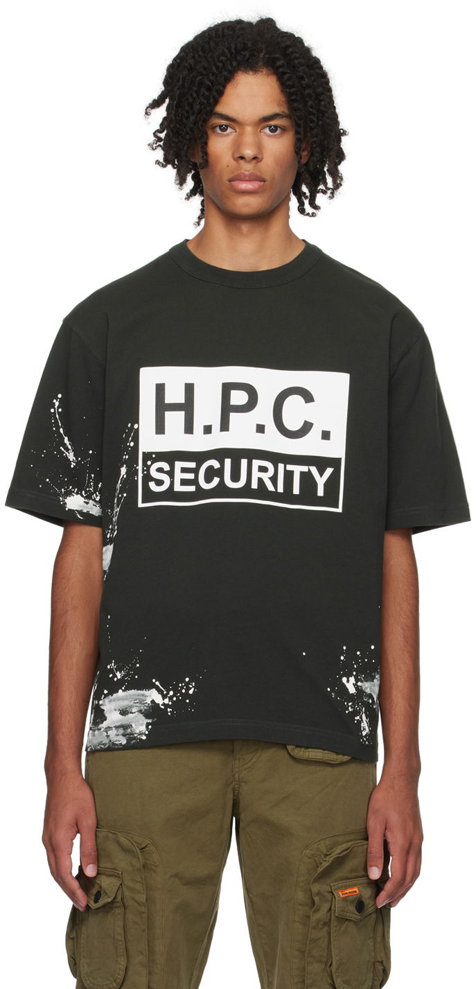 Majica HERON PRESTON 'H.P.C. Security' T-Shirt Črna | HMAA032F23JER0101001, 0