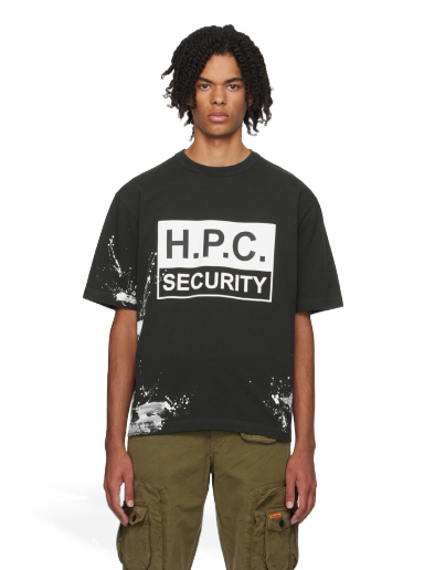Majica HERON PRESTON 'H.P.C. Security' T-Shirt Črna | HMAA032F23JER0101001