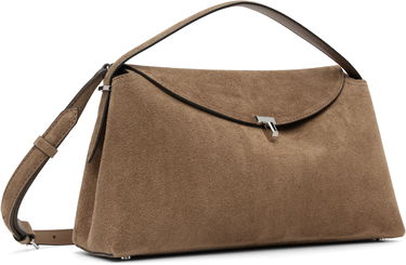Torbica TOTEME TOTEME T-Lock Suede Top Handle Bag Rjava | 241-WAL961-LE0004, 1