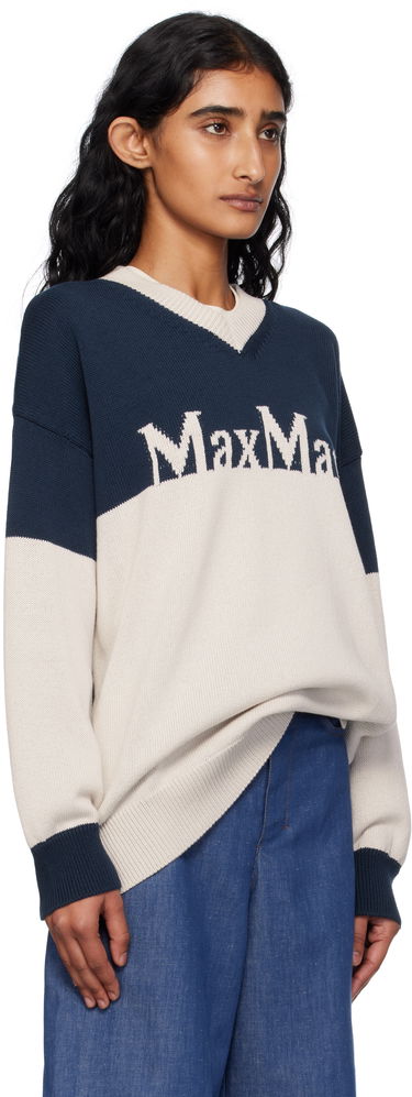Pleteni pulover Max Mara Max Mara Luigi Colorblock Sweater Mornarica | 2519361043600, 1